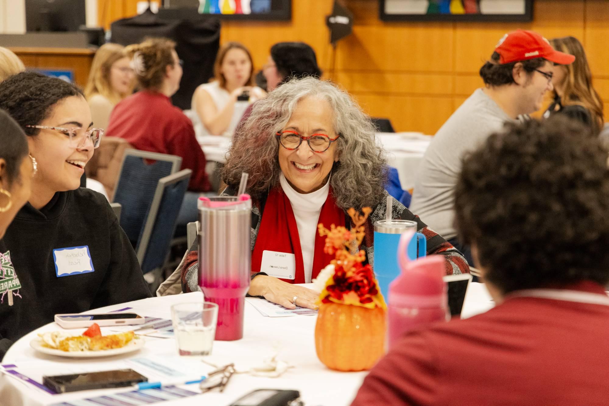 intergenerational group conversation